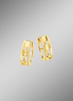 Chique creolen met citrien en diamanten 