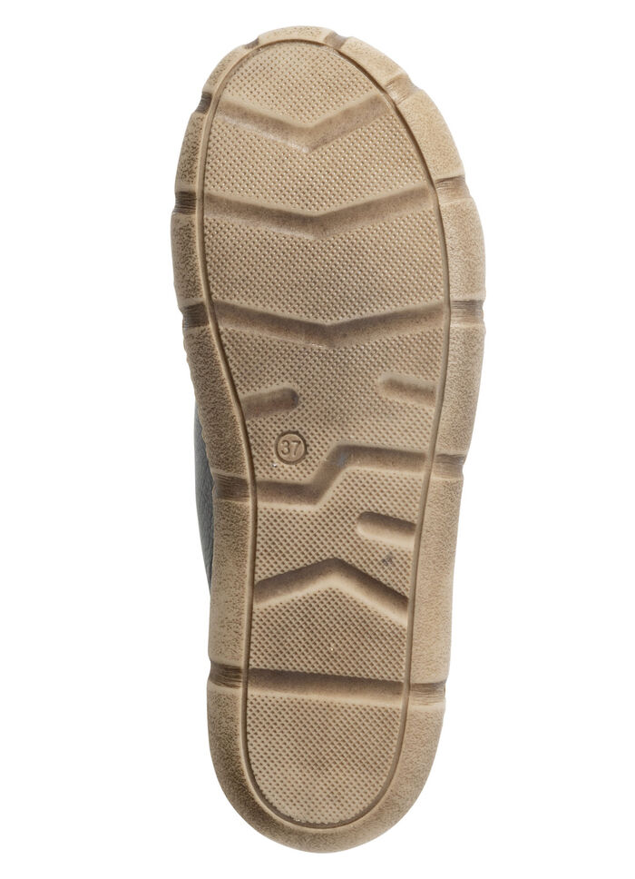 Veterlaarsje Andrea Conti met geruite textielboord ZWARTBRUIN