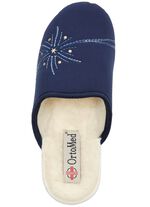 Tweepak warme damespantoffels, breedte H, met wol 