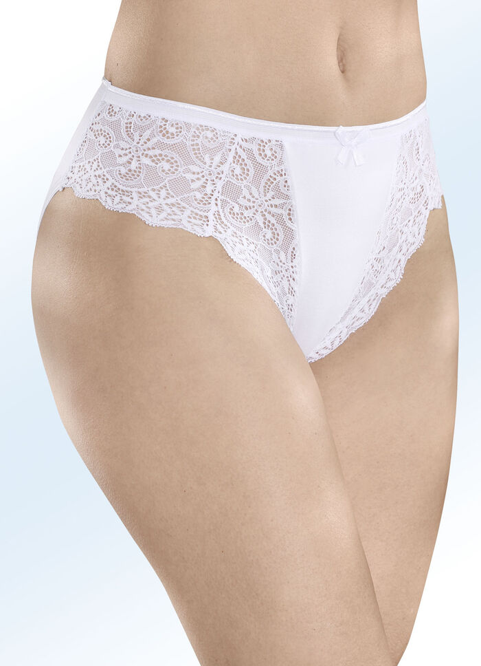 Laurina set van drie slips met elastische kant 