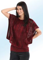 Poncho-trui in dubbellaagse afwerking 