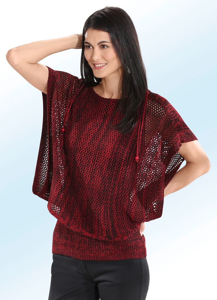 Poncho-trui in dubbellaagse afwerking 