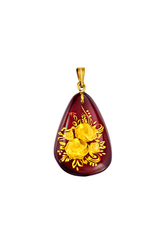 Hanger met handgegraveerde rozen 