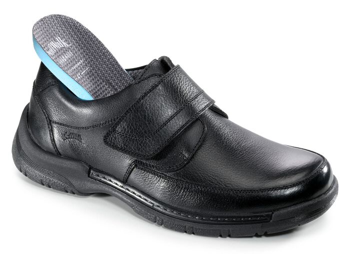 Klittenbandpantoffels met klimaatmembraan ZWART