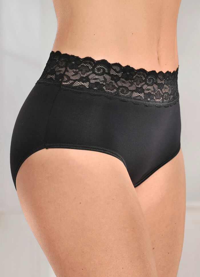 Vier-pack slip met elastische tailleband 