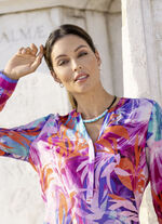 Halsketting, 2 rijen, met decoratieve kralen 