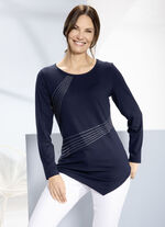 Shirt met asymmetrische zoom in 2 kleuren MARIENE