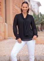 Tuniek met strik ZWART