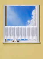 Kort gordijn met handgekleurd jacquard 