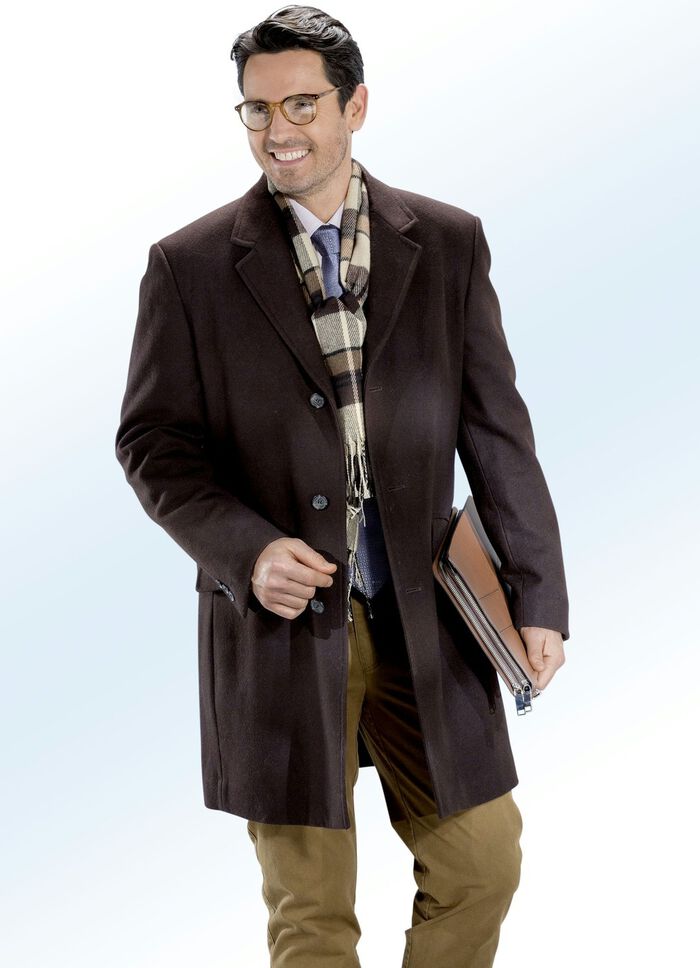 Mantel met 3-knoopssluiting 