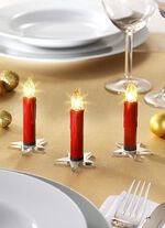 Kerstboomkaarsen, set van 15 ROOD