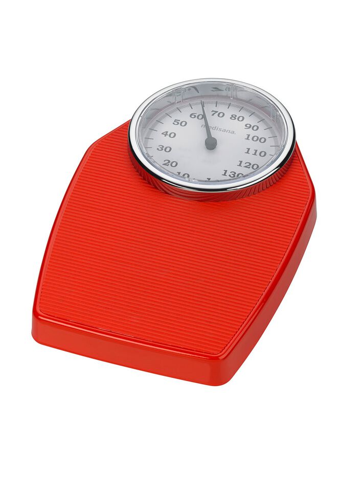 Medisana personenweegschaal met grote, goed afleesbare schaalverdeling ROOD