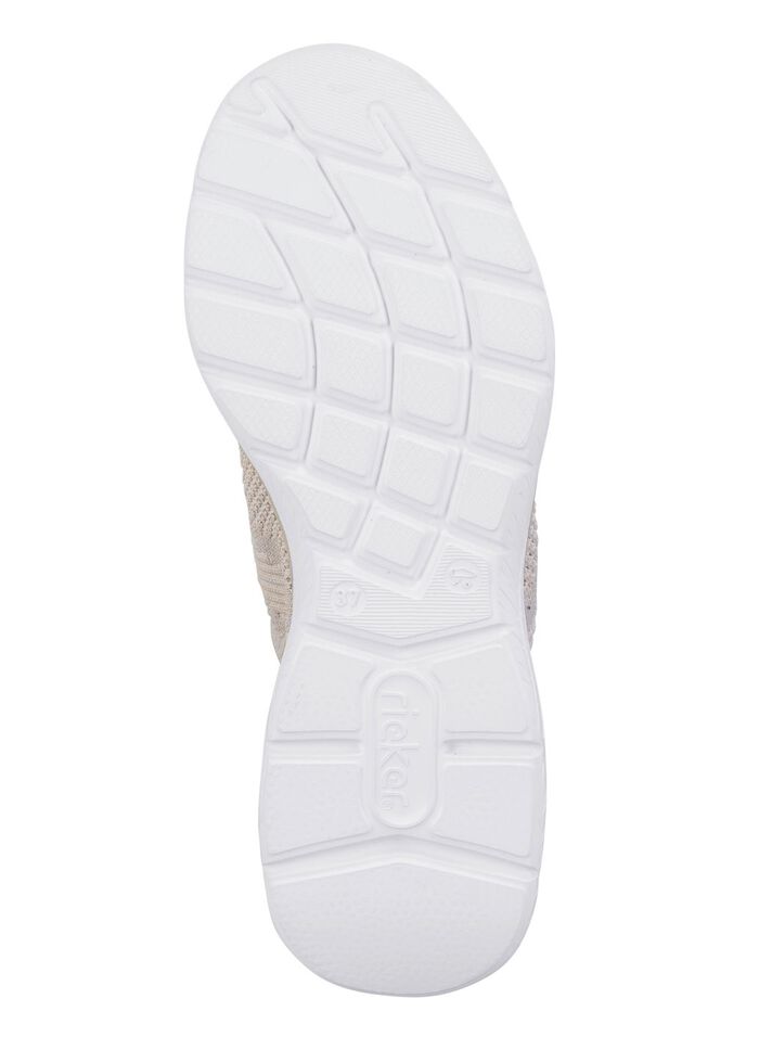 Rieker, lichtgewicht damessneakers, breedte G, met MemoSoft textiel binnenzool KIEZELSTEEN