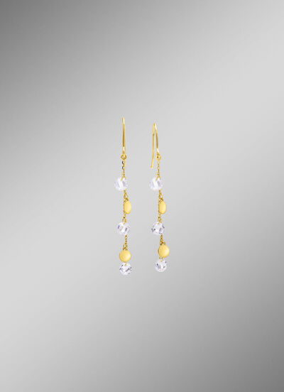 Stijlvolle oorhaken met zirkonia 