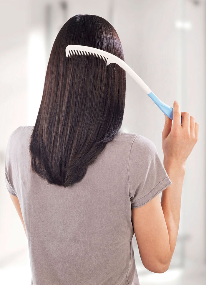 Haarkam met antislip gecoat handvat 