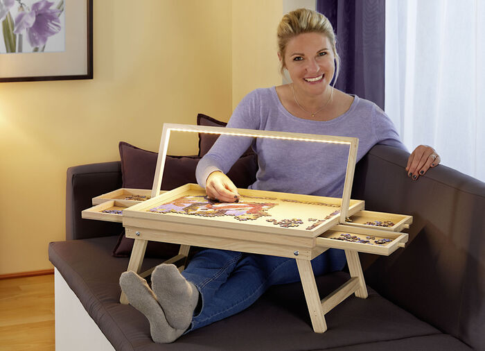 Grote LED-puzzeltafel: Eindelijk ruimte en orde voor puzzels 