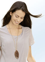 Mooie ketting met agaat hanger 