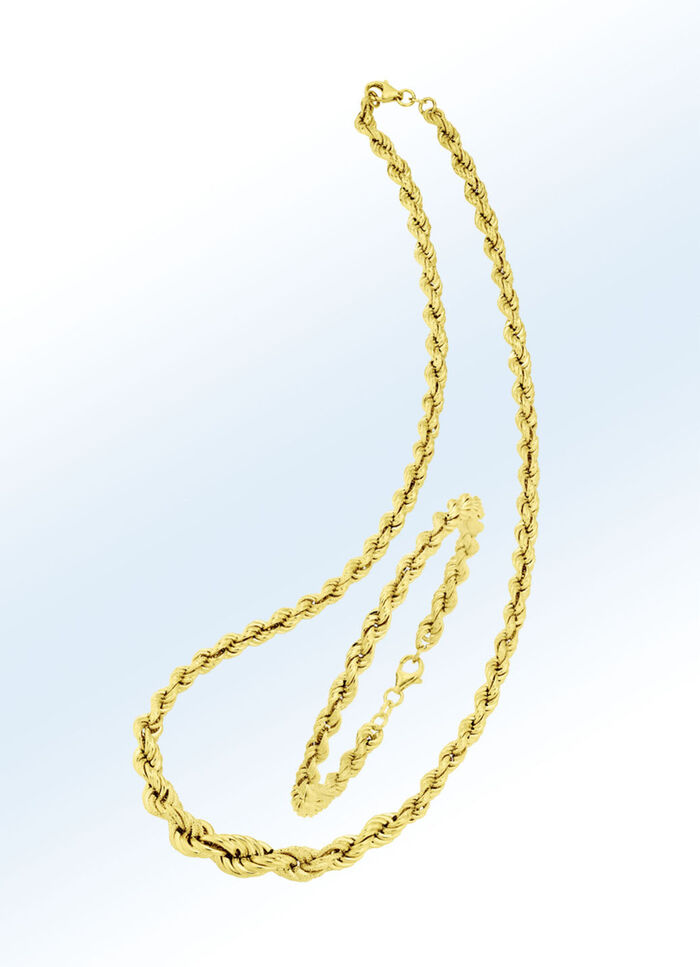 Klassieke koordkettingset van goud 