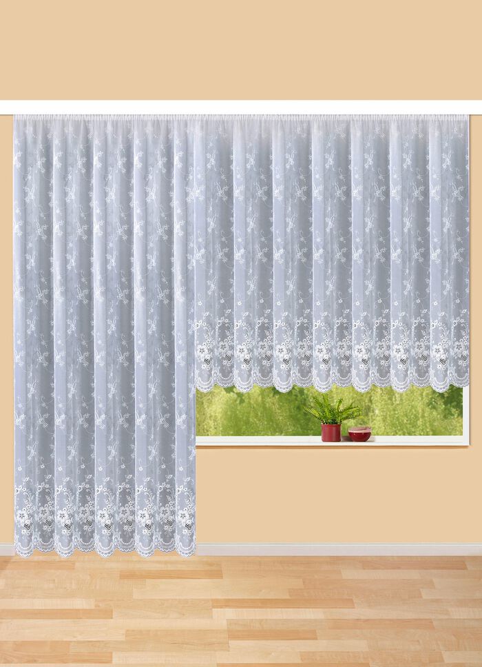 Jaloezie met Plauen borduursel en universeel raillint 