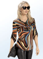 Modieuze superzacht aanvoelende shirt-tuniek van elastisch fijn gebreide jersey 