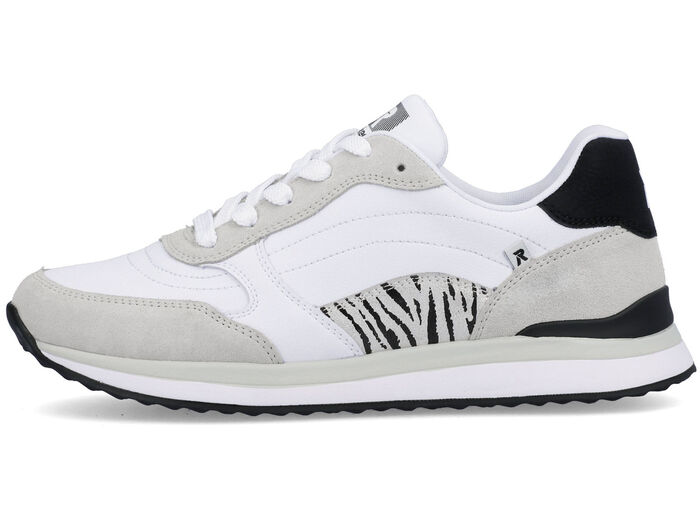 Rieker sneakers met een interessante zebraprint WIT