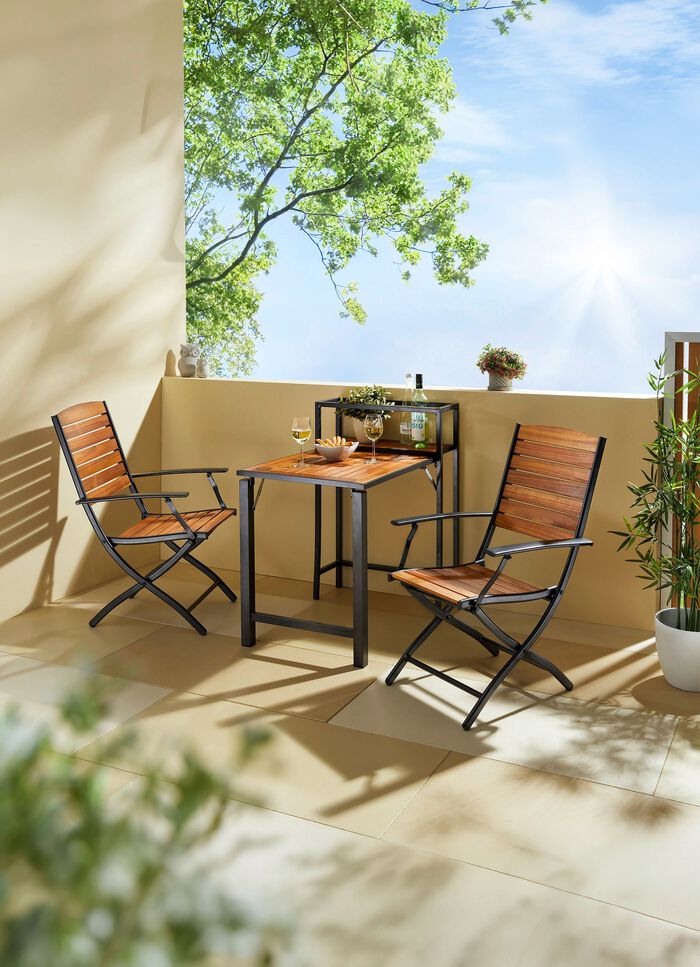 Balkonmeubel Santorin II gemaakt van geolied acaciahout 