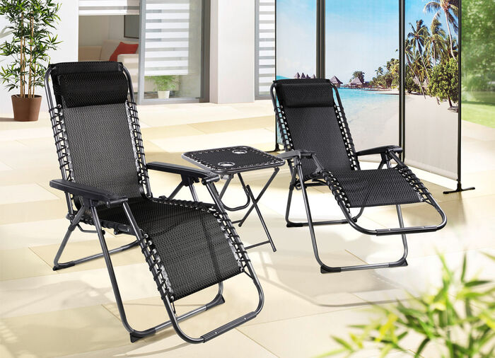 Praktische, 3-delige ontspanningsset voor een scherpe prijs ZWART-GRIJS