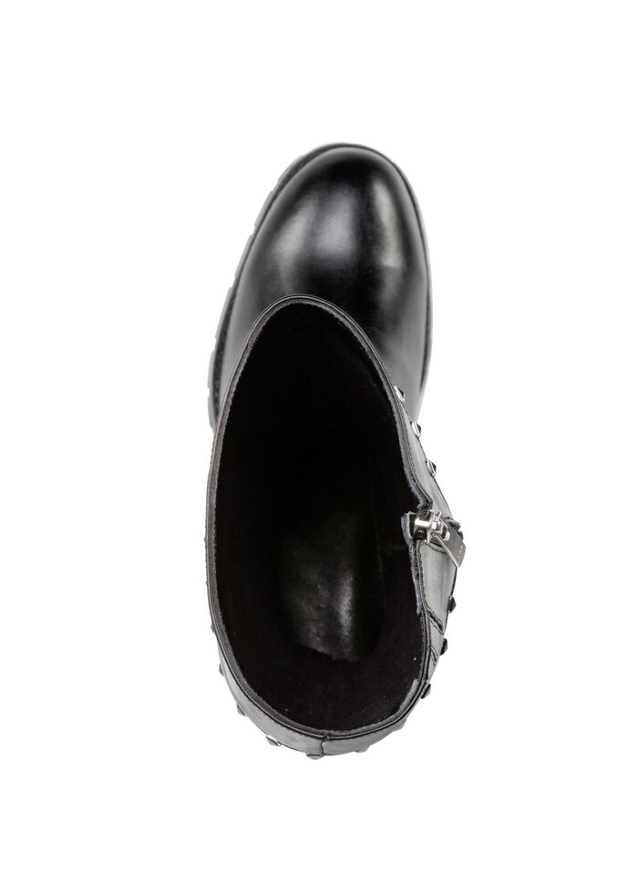 Andrea Conti laarzen met stijlvolle klinknagels ZWART