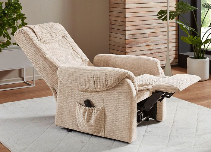 TV-stoel op wielen BEIGE