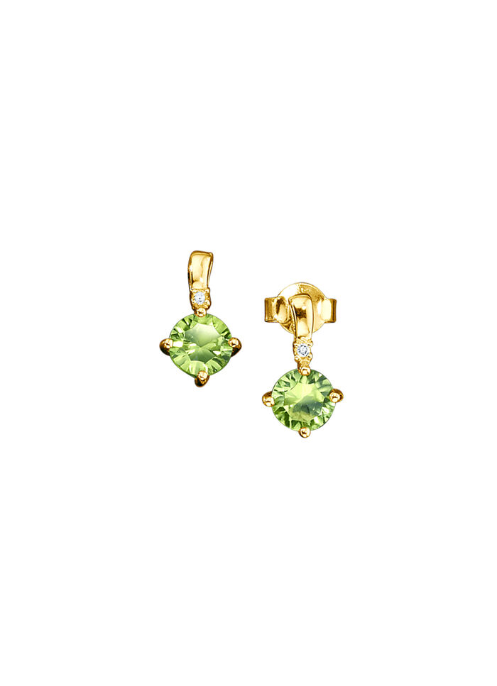 Oorbellen met peridoot en diamanten 