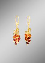 Buitengewoon mooie oorbellen met echte barnsteen 