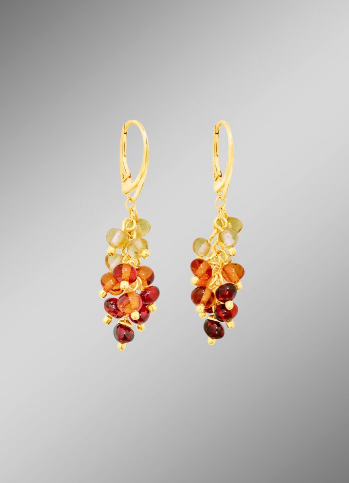 Buitengewoon mooie oorbellen met echte barnsteen 