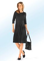 Jurk met knoopriem ZWART