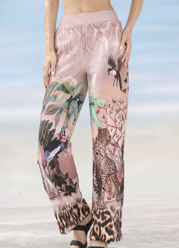 Laurina-broek met briljant kleurenprintontwerp 