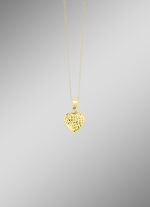 Hartvormige hanger gemaakt van goud 