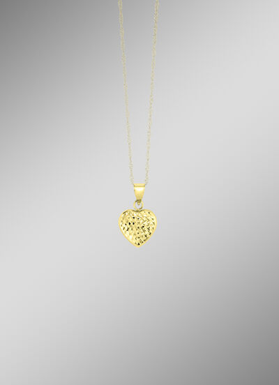 Hartvormige hanger gemaakt van goud 