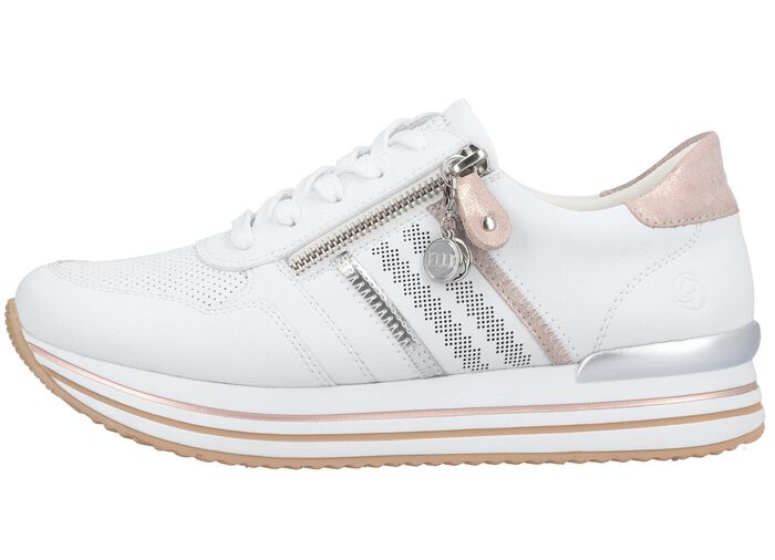 Remonte sneakers in een modieus design WIT-ROS&Eacute;GOUD