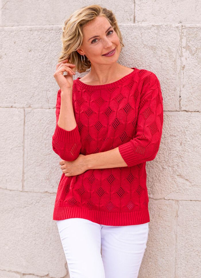 Trui met diamantmotief 