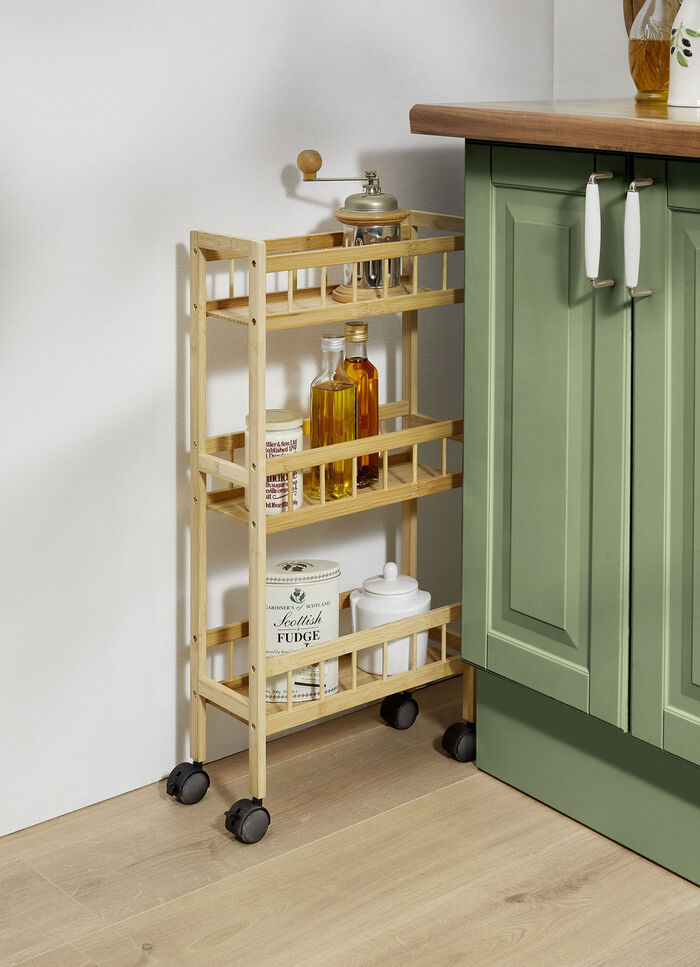 huishoudtrolley van bamboe 