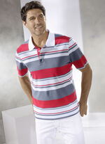 Poloshirt in 2 kleuren ROT-GRAU-WEISS