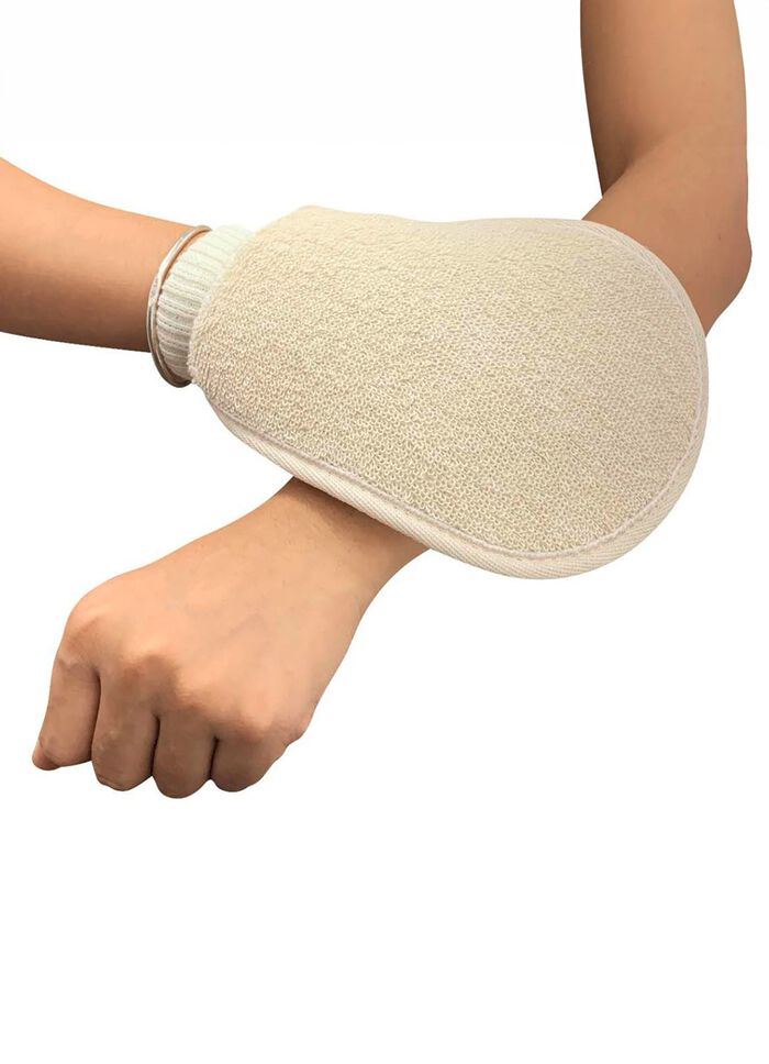 Massageborstel met washandschoen 