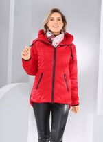 Jas met verlengd rugpand VUURROOD