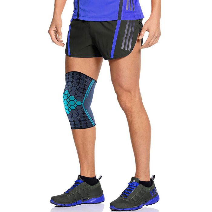 Kniebrace met koperen afwerking 