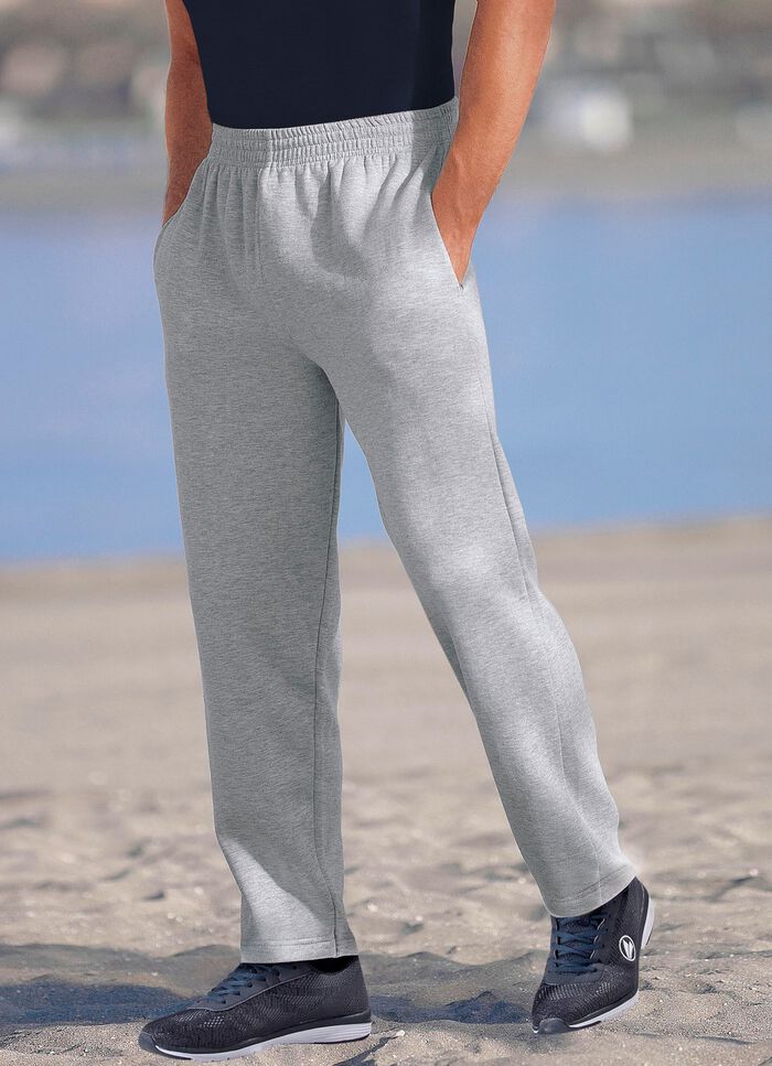 Joggingbroek van zuiver katoen in 5 kleuren GRIJS GEM&Ecirc;LEERD
