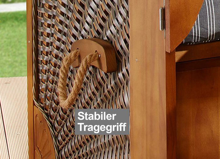 Hoogwaardige strandstoel Flair gemaakt van grenenhout 