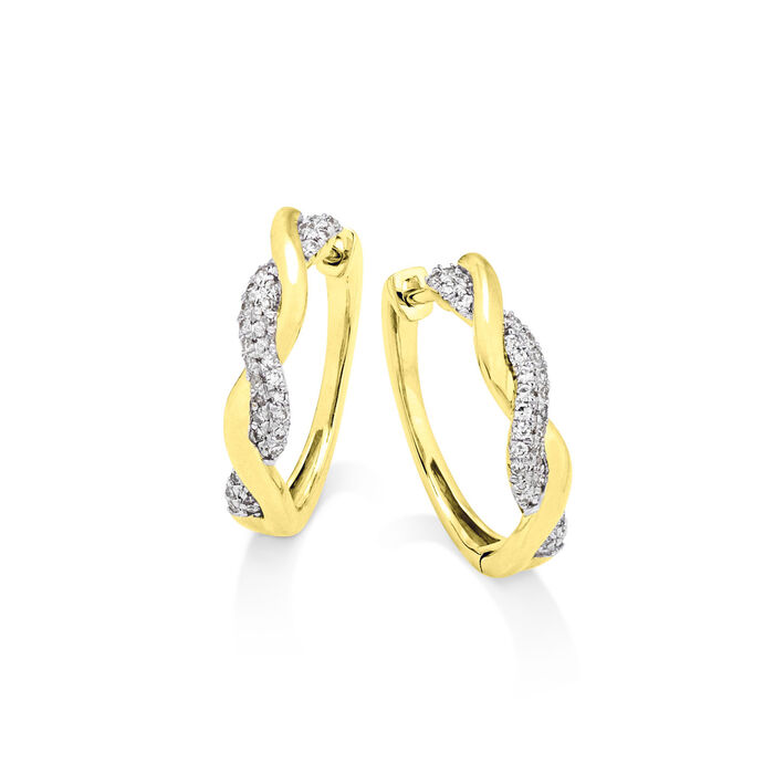 Prachtige oorringen met 60 diamanten 