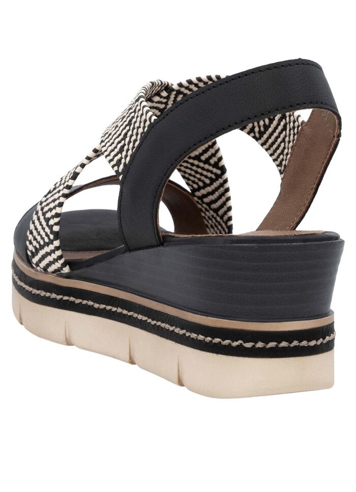 Remonte sandalen met gevlochten details ZWART-CRÈME