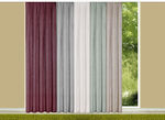 Semi-transparant gordijn in linnenlook TAUPE
