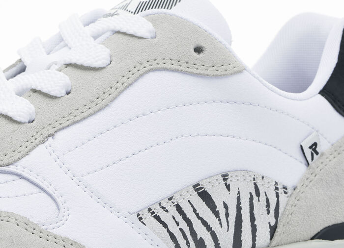 Rieker sneakers met een interessante zebraprint WIT
