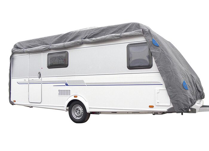Beschermhoes voor camper en caravan van polyester GRIJS